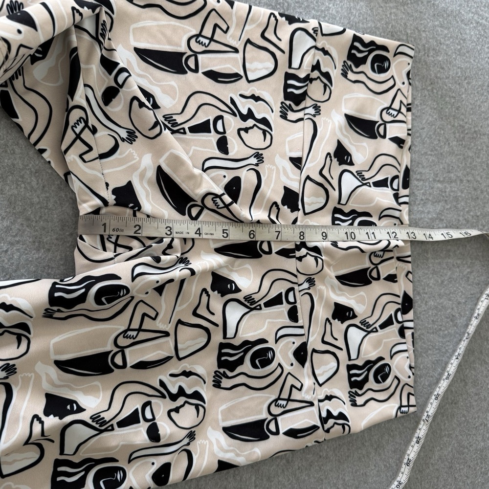 Dazey LA Cream‎ Black Abstract People Biker Shorts Minimalist Womens XL - Picture 9 of 10